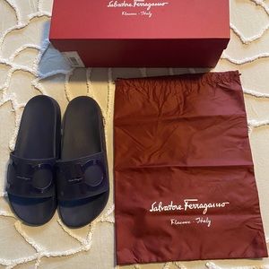 Men’s Salvatore Ferragamo Grove 2 Slides Size 8
